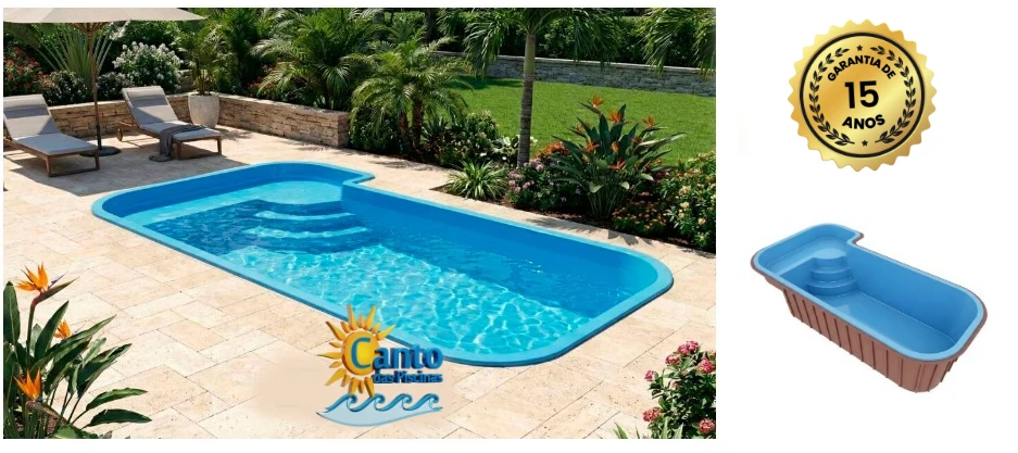 Piscina de Fibra modelo Praia 2026