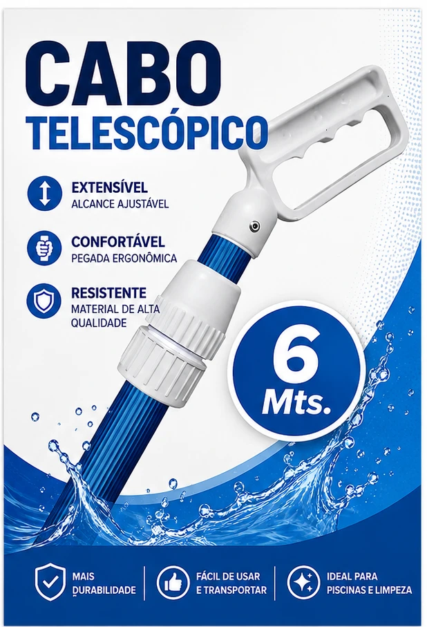 Cabo Telescópico 6 Metros | Pooltec