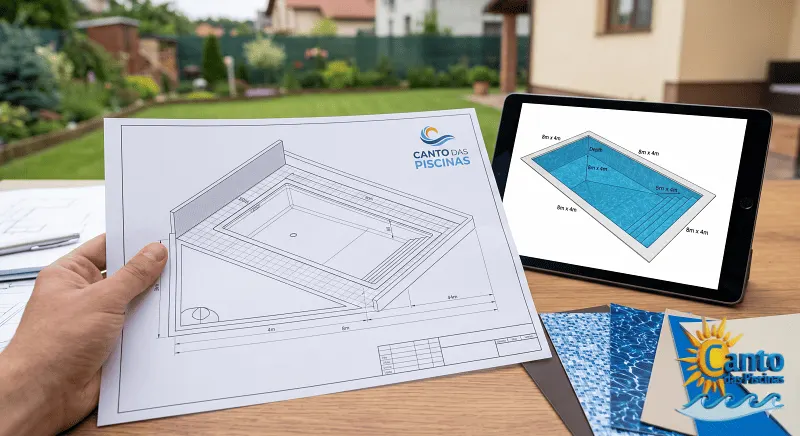 Etapa 1 - Checar a planta antes de começar a construção da piscina de Vinil
