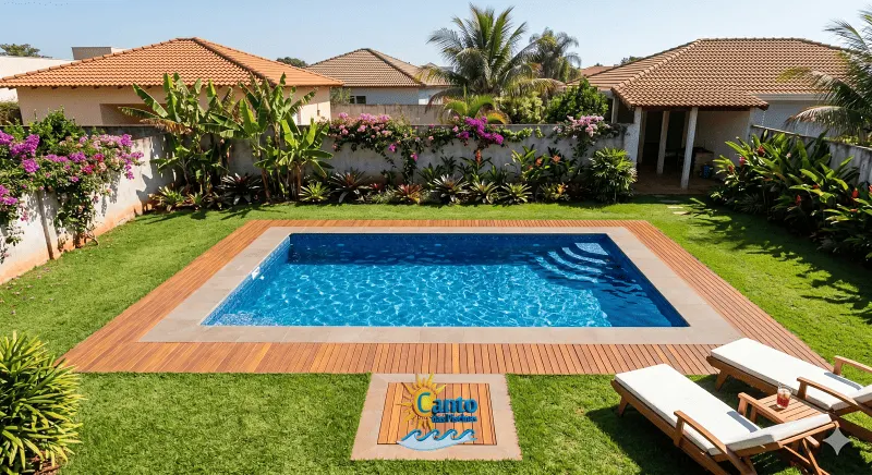 Piscina pronta para uso.