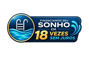 Financiamos sua piscina em até 18 vezes sem juros