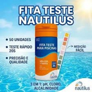 Fita Teste Cloro/pH/Alcalinidade Marca Nautilus