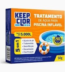 Kit Tratamento Piscina Inflável 5 em 1 Keepclor