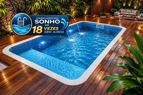 Formato Retangular da Piscina em Promoção 6x3m