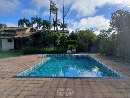 Piscina linda depois da reforma