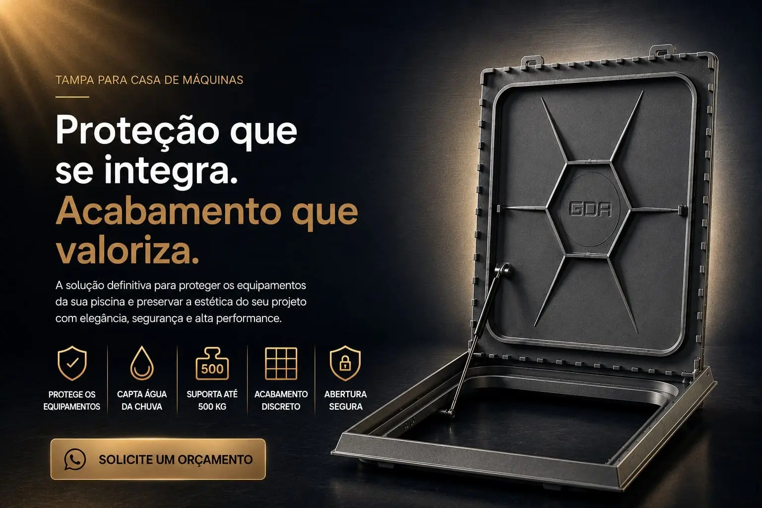 Tampa Premium para Casa de Máquinas de Piscina