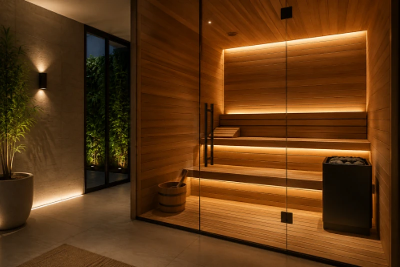 Sauna residencial de alto padrão