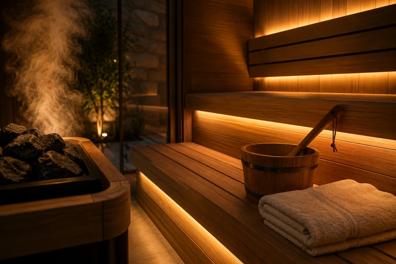 Sauna residencial de luxo