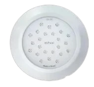 Refletores LED em ABS de 150 e 180 mm para piscina