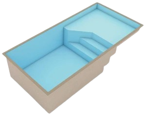Miniatura piscina de Fibra Infinity Praia