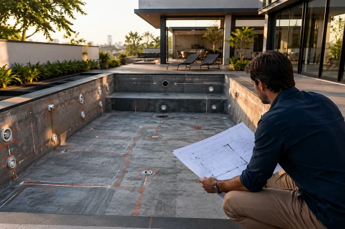 Projeto luminotécnico de piscina