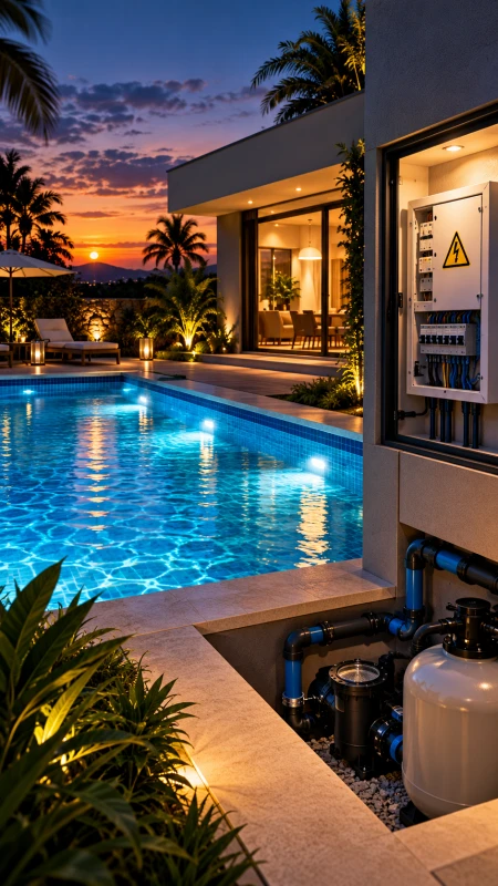 Segurança elétrica em piscinas
