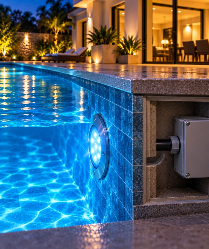 Iluminação LED para piscina